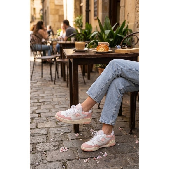 New Balance Shoes - New Balance 550 White Pink Sneakers GSB550CD Womens 7.5 Kids 6 Low Top NWOT